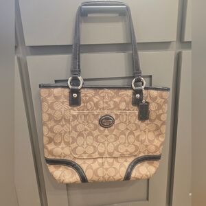 Authentic leather Brown Coach Tote